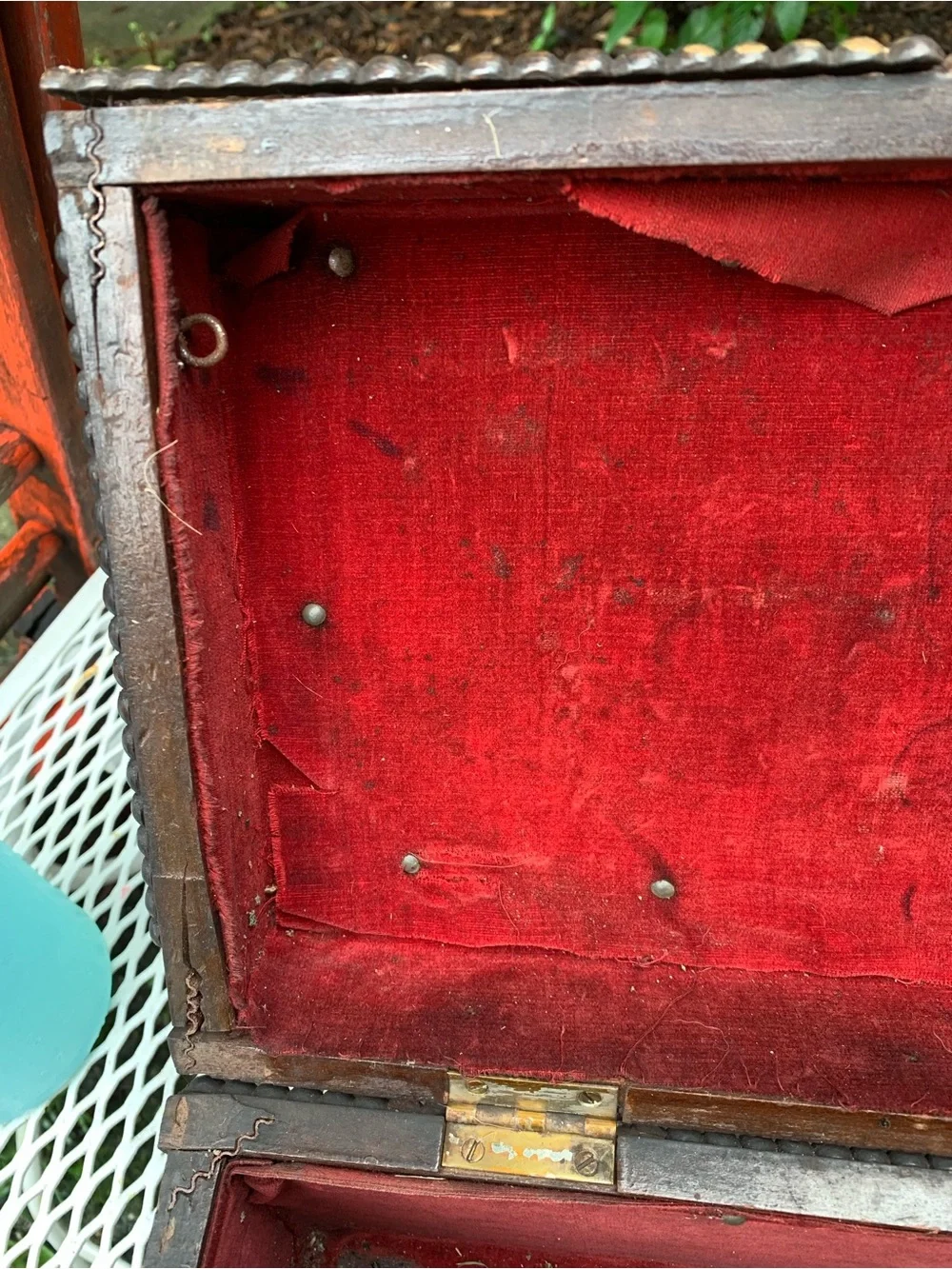 Antique Spanish Style Chest Box Keepsake Dowry 1800’s